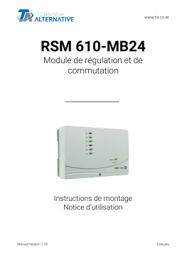 Technische Alternative RSM610-MB24 Mode d'emploi