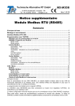 Technische Alternative Modul ModBus Manuel du propri&eacute;taire