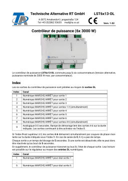 Technische Alternative Contrôleur de puissance LST6x13-DL Manuel du propriétaire