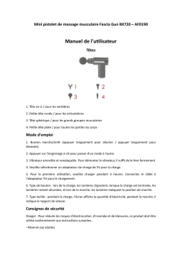 BX720 Pistolet massage musculaire: IA et PDF