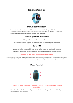 Manuel d'utilisation S6 Montre Enfant | AI Chat + PDF