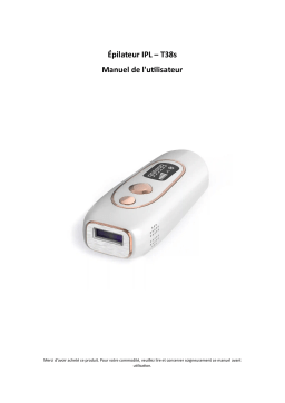 Manuel d'utilisateur Épilateur IPL T38s | AI Chat