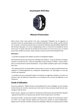 W29 Max Smartwatch: Manuel d'instruction + Chat IA