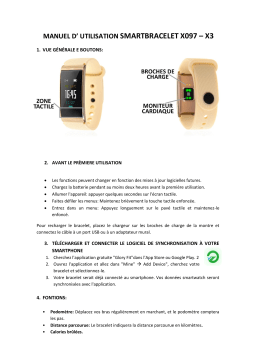 Manuel Smartbracelet X097 – X3 : Chat IA & PDF
