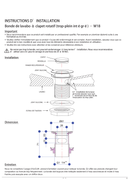 W18 Bonde de lavabo: Instructions + Chat IA & PDF