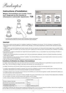 Burlington T26 Mode d'emploi