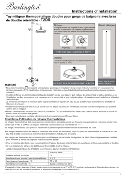 Burlington T2DS Mode d'emploi