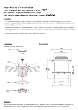 Crosswater CW2 Mode d'emploi