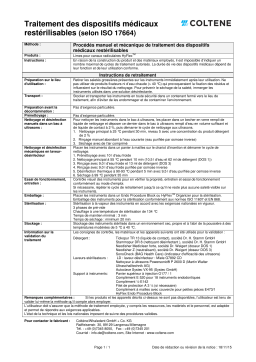 Coltene Retraitment Mode d'emploi