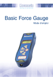 Mecmesin Basic Force Gauge (BFG) Mode d'emploi