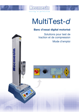 Mecmesin MultiTest-d Motorised Test Stands Mode d'emploi