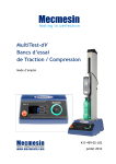 Mecmesin MultiTest-dV Tension and Compression Test Stand Mode d'emploi