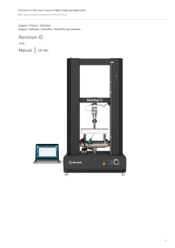 Mecmesin OmniTest 10/25/50 Twin Column Mode d'emploi