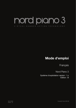 Nord Piano 3 Manuel utilisateur