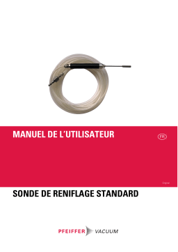Manuel Sonde Reniflage Pfeiffer Vacuum SNCxExTx