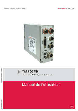 Pfeiffer TM 700 PB, Electronic drive unit Mode d'emploi