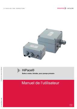 HiPace® Boîte à relais : Manuel utilisateur avec IA