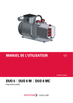 Manuel Utilisateur Duo 6 Series Pfeiffer Vacuum: AI Chat &amp; PDF