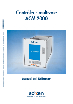 Adixen ACM 2000 : Manuel d'Utilisateur | Chat IA