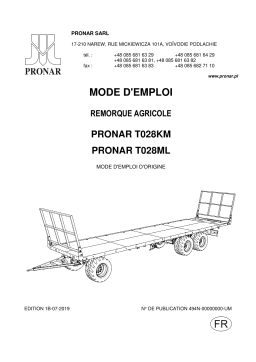 PRONAR T028KM/ML: Mode d'Emploi | AI Chat & PDF