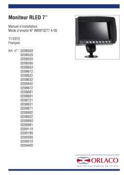 Stoneridge  Monitor 7in RLED Installation manuel