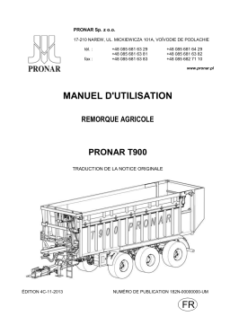 PRONAR T900 Manuel d'utilisation | AI Chat & PDF