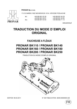 PRONAR BK110...BK250: Chat IA & Téléchargement PDF