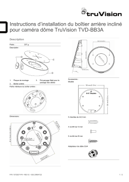 Installation TruVision TVD-BB3A: Assistance IA & PDF