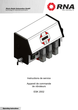 RNA ESK - 2002 Mode d'emploi