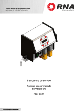 RNA ESK - 2001 Mode d'emploi