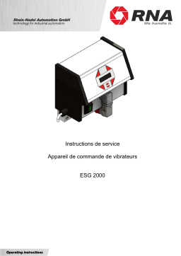 RNA ESG - 2000 Mode d'emploi