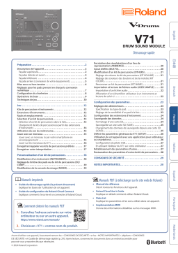 Roland V-Drums V71 : Chat IA & Téléchargement PDF