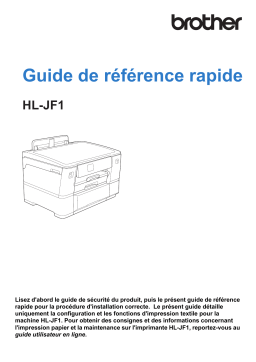 Brother HL-JF1 Guide de référence rapide | AI Chat & PDF download