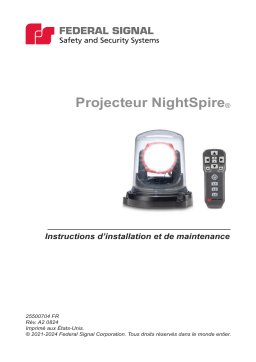 Federal Signal Fire NightSpire® Manuel utilisateur