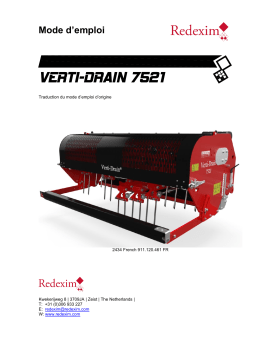 Redexim Verti-Drain® 7521 Manuel du propriétaire