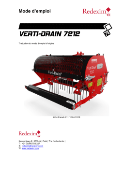 Redexim Verti-Drain® 7212 Manuel du propriétaire