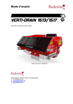 Redexim Verti-Drain® 1517 Manuel du propriétaire