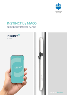 MACO Instinct Guide de démarrage rapide