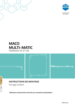 Instructions MACO MULTI-MATIC Ferrure Confort | AI + PDF