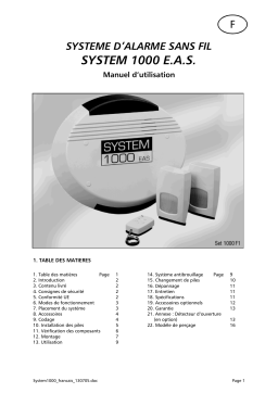 System 1000 E.A.S.: Manuel + Chat IA & Téléchargement PDF