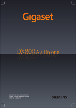 Gigaset Gigaset DX800A all in one Manuel utilisateur