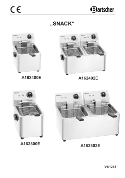 Bartscher Snack A162400E Manuel utilisateur