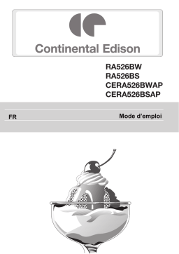 Continental Edison RA526BW : Mode d'emploi + IA