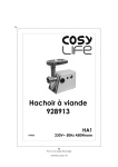 COSY LIFE HA1 Hachoir &agrave; viande: Chat IA &amp; PDF