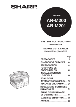 AR-M200, AR-M201 Manuel d'utilisation | Chat IA & PDF