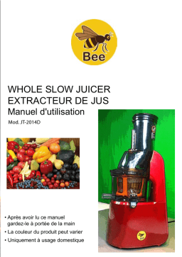 Manuel JT-2014D Extracteur de Jus + Chat IA