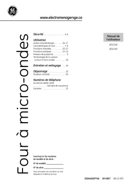 JES1140, JES1145 Four à micro-ondes Manuel utilisateur: AI Chat & PDF Access
