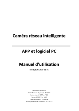 Caméra réseau intelligente: Manuel d'utilisation | AI Chat