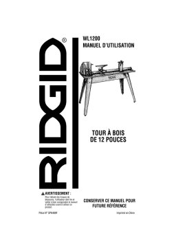 RIDGID WL1200 Tour à bois: Chat IA et PDF