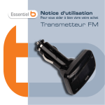 Essentiel b Transmetteur FM Manuel utilisateur